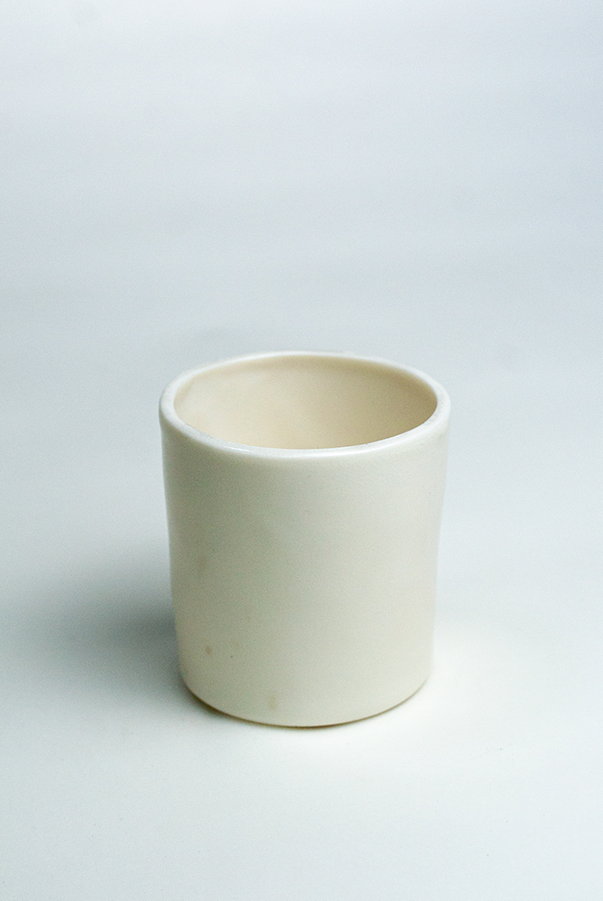 white porcelain tumbler